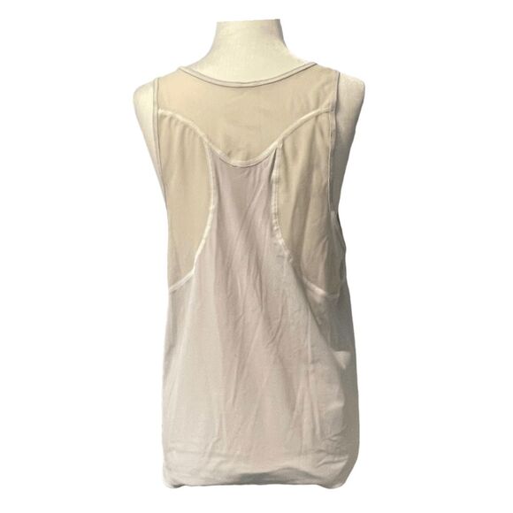 Lululemon Athletica Sculpt Tank Top II Off White Mesh Panels 10 - Picture 6 of 7